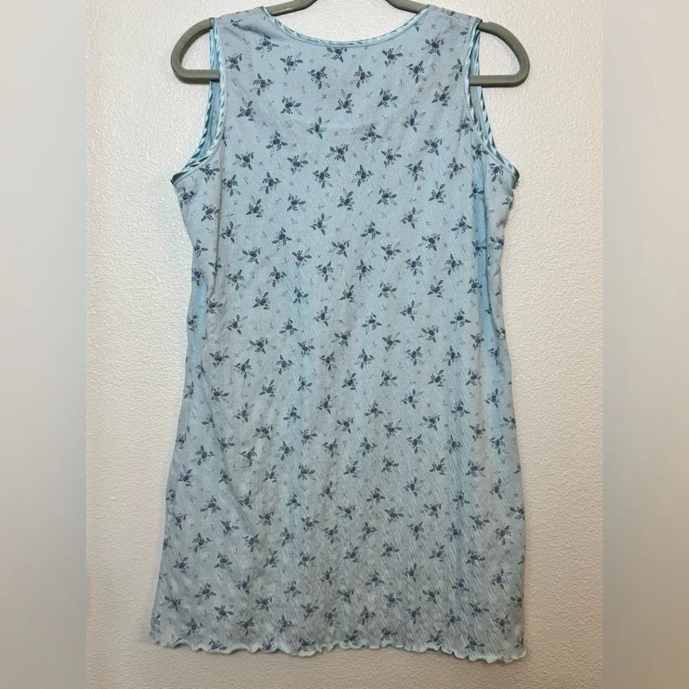 Vanity Fair Light Blue Floral Nightgown